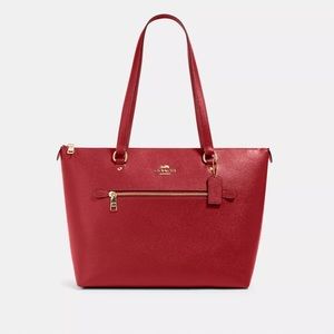 Coach Leather Gallery Tote in Red